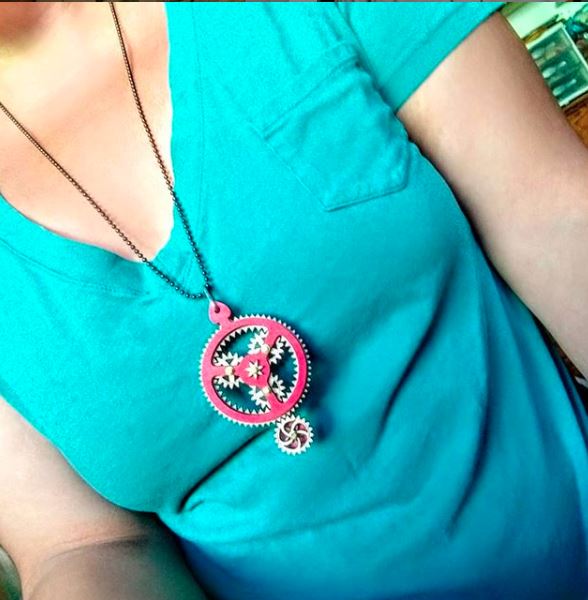Kinetic Planetary Gear Necklace 6003E