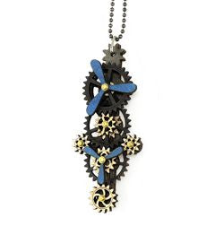 Kinetic Vertical Propeller Gear Necklace 6005E
