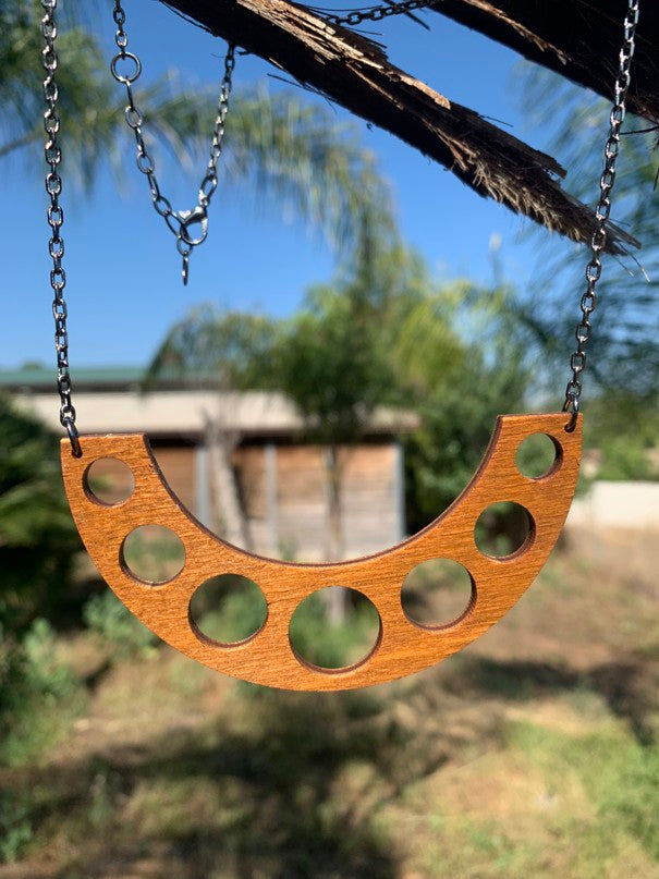 Hanging Circles Half Circle Necklace #6125