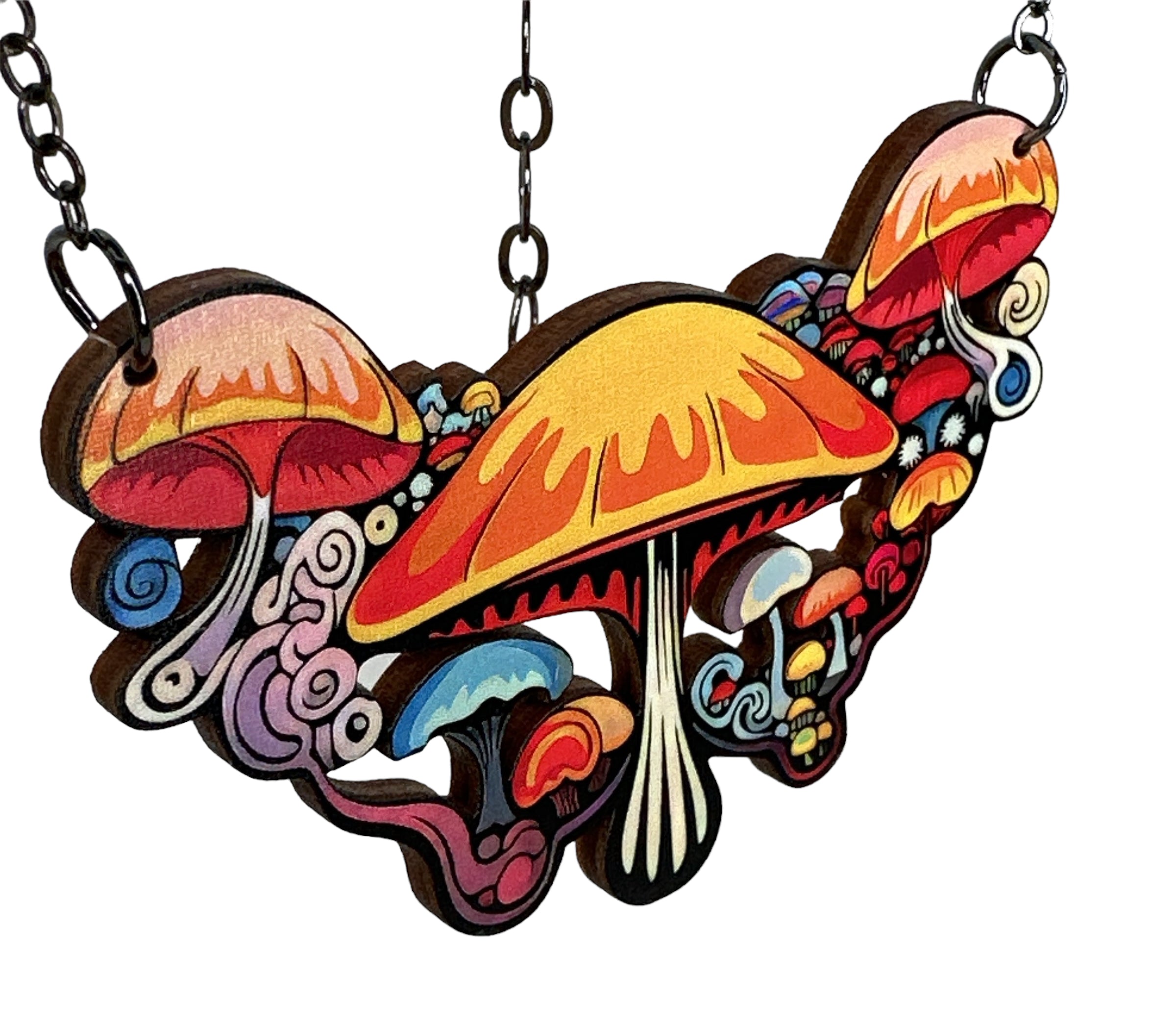 Psychedelic Mushroom Necklace #6140