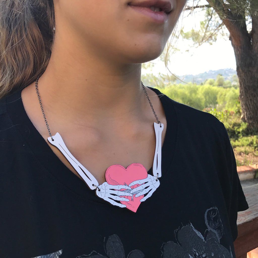 Bone Heart Necklace #6151