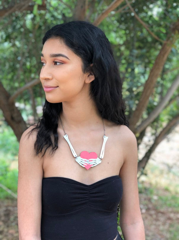 Bone Heart Necklace #6151