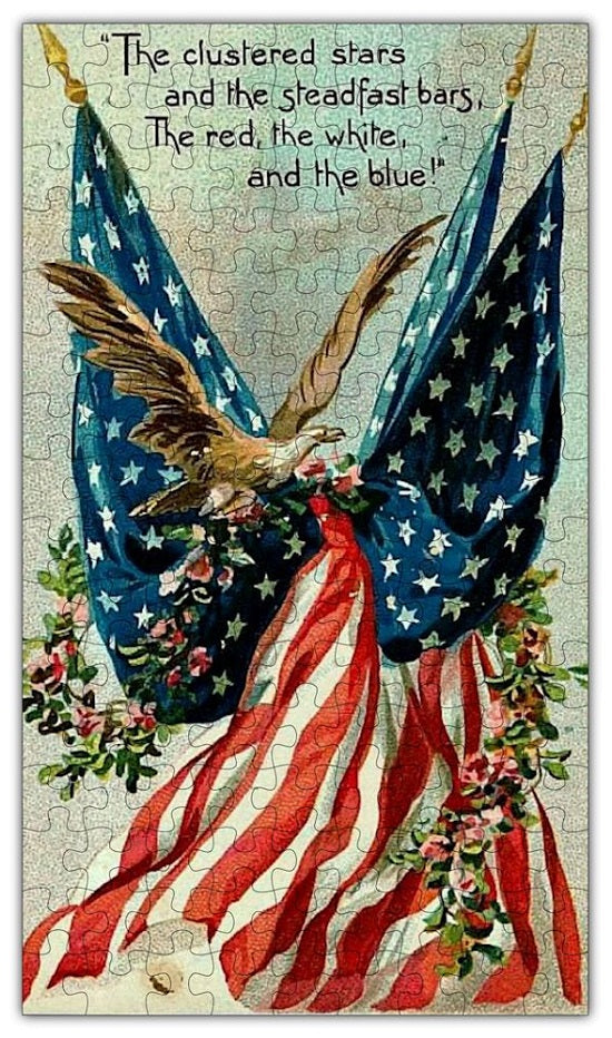 Clustered Stars Patriotic Puzzle - 144PCS - #6703
