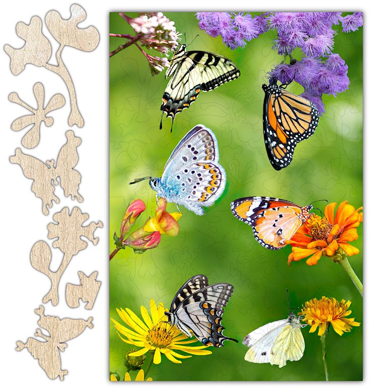 Butterfly Gathering Jigsaw Puzzle - 120PCS - #6761