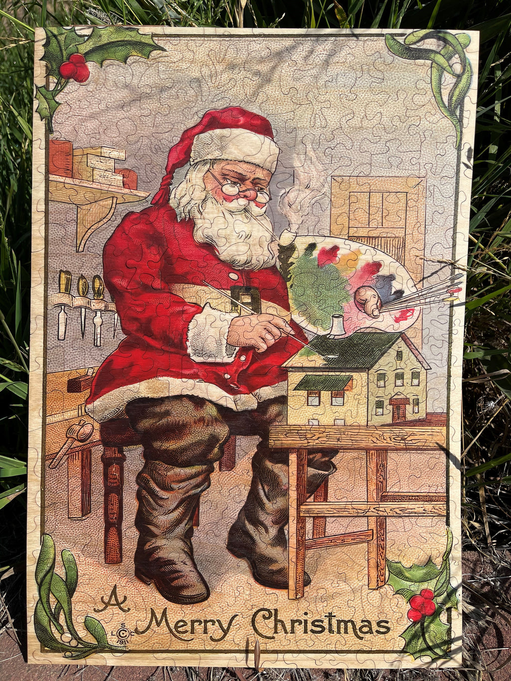 Vintage Artsy Santa Whimsical Jigsaw Puzzle - 275PCS - #6772