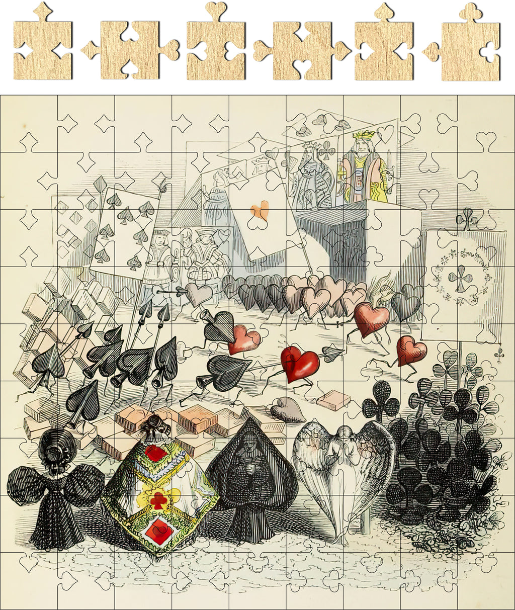 Battle of the Cards Whimsical Jigsaw Puzzle - 81PCS -  #6815