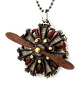Radial Two Propeller Engine Necklace 7001A
