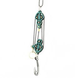 Block and Tackle Pulley Hook Necklace 7004D