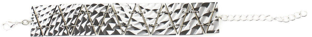 Black and White Abstract Bracelet #7528A