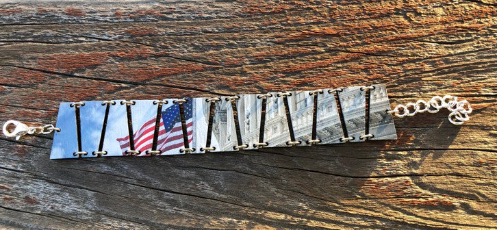 Capitol Building Flag Bracelet #7546