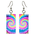 Pink Cyclone Swirl Earrings