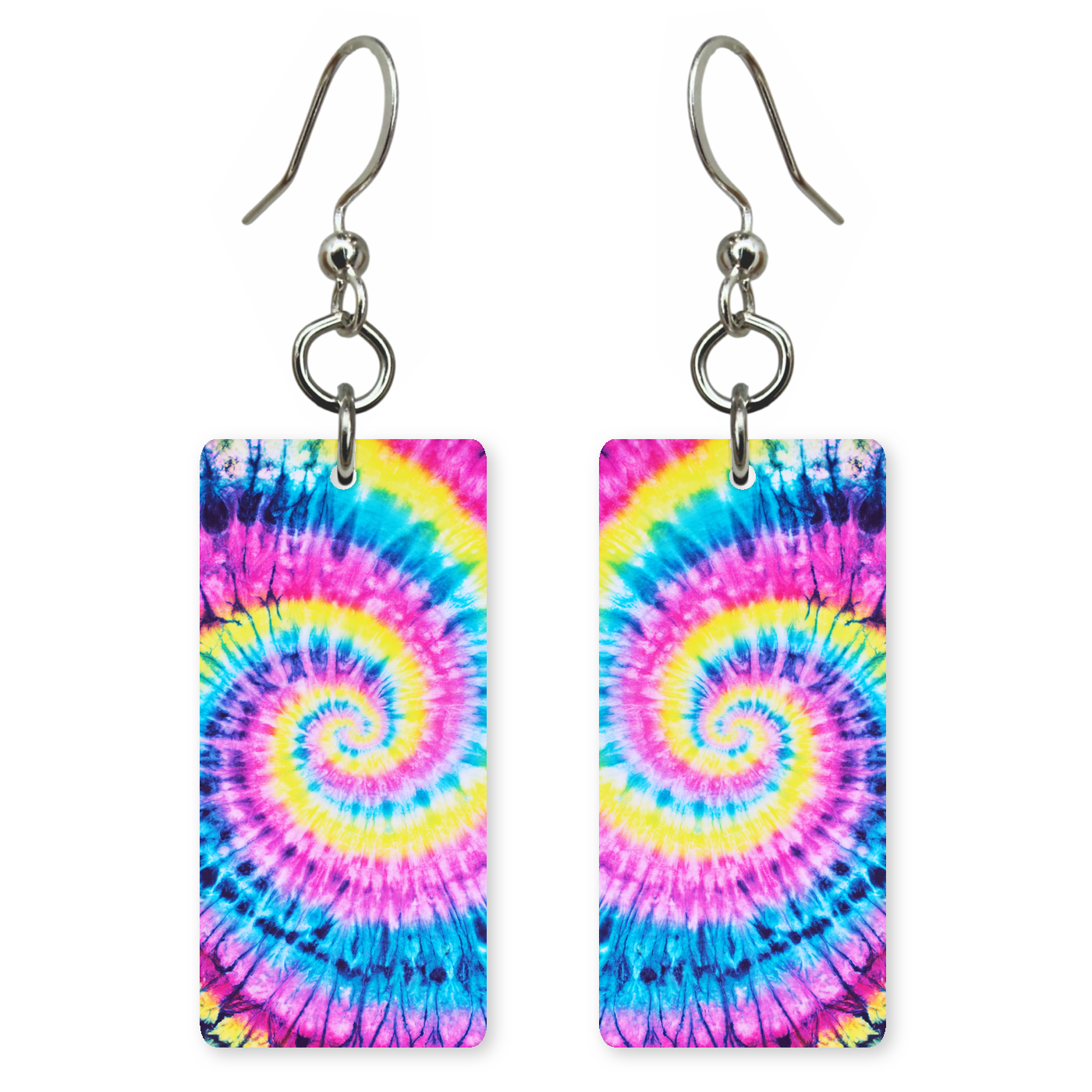 Pink Cyclone Swirl Earrings