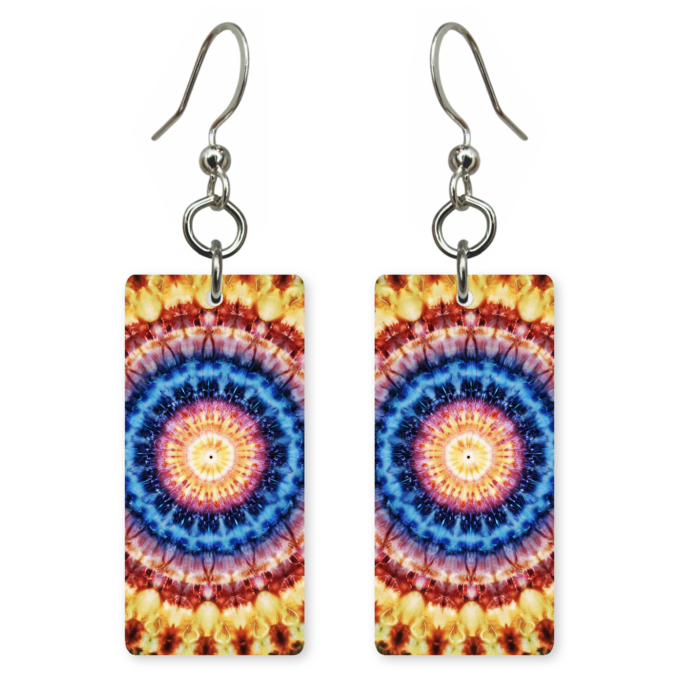 Desert Mandala Rings Earrings