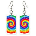 Rainbow Peace Swirl Earrings