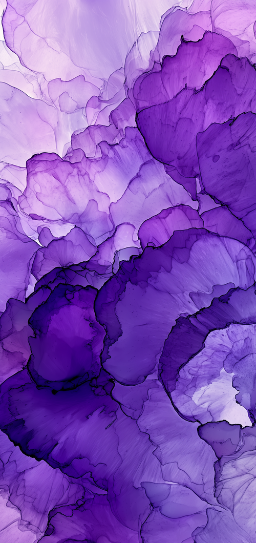 Amethyst Ink Clouds Earrings