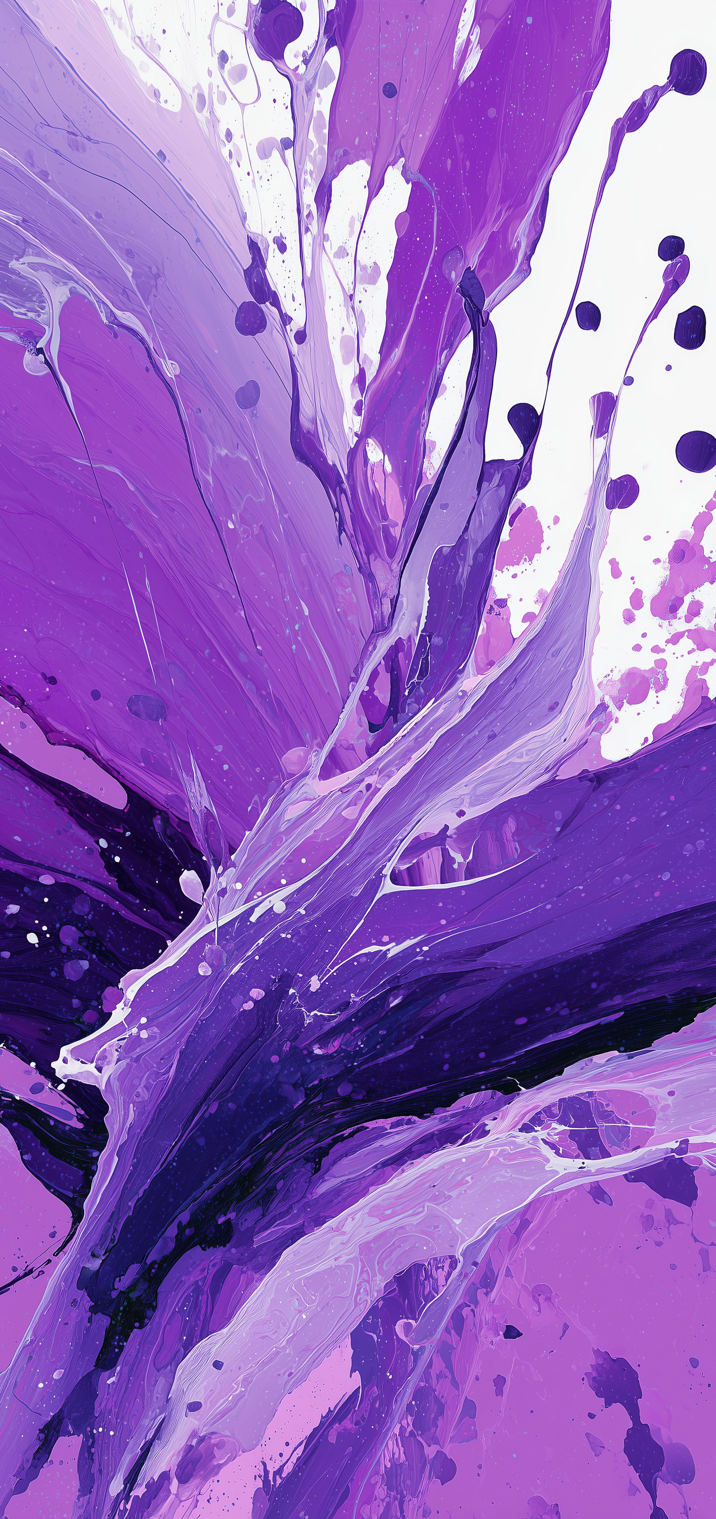 Violet Splash Pour Earrings