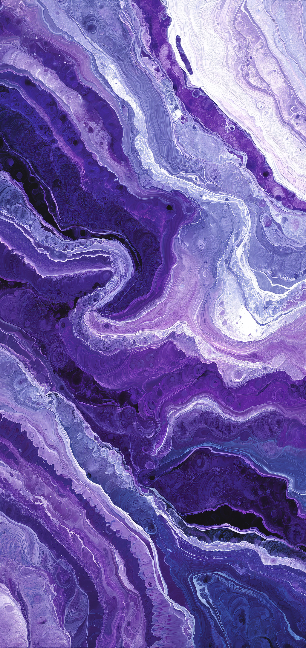 Purple Agate Waves Earrings