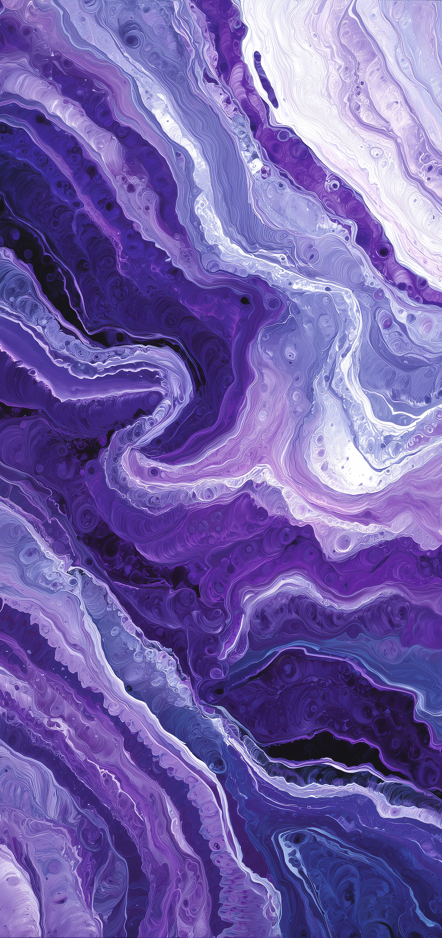 Purple Agate Waves Earrings