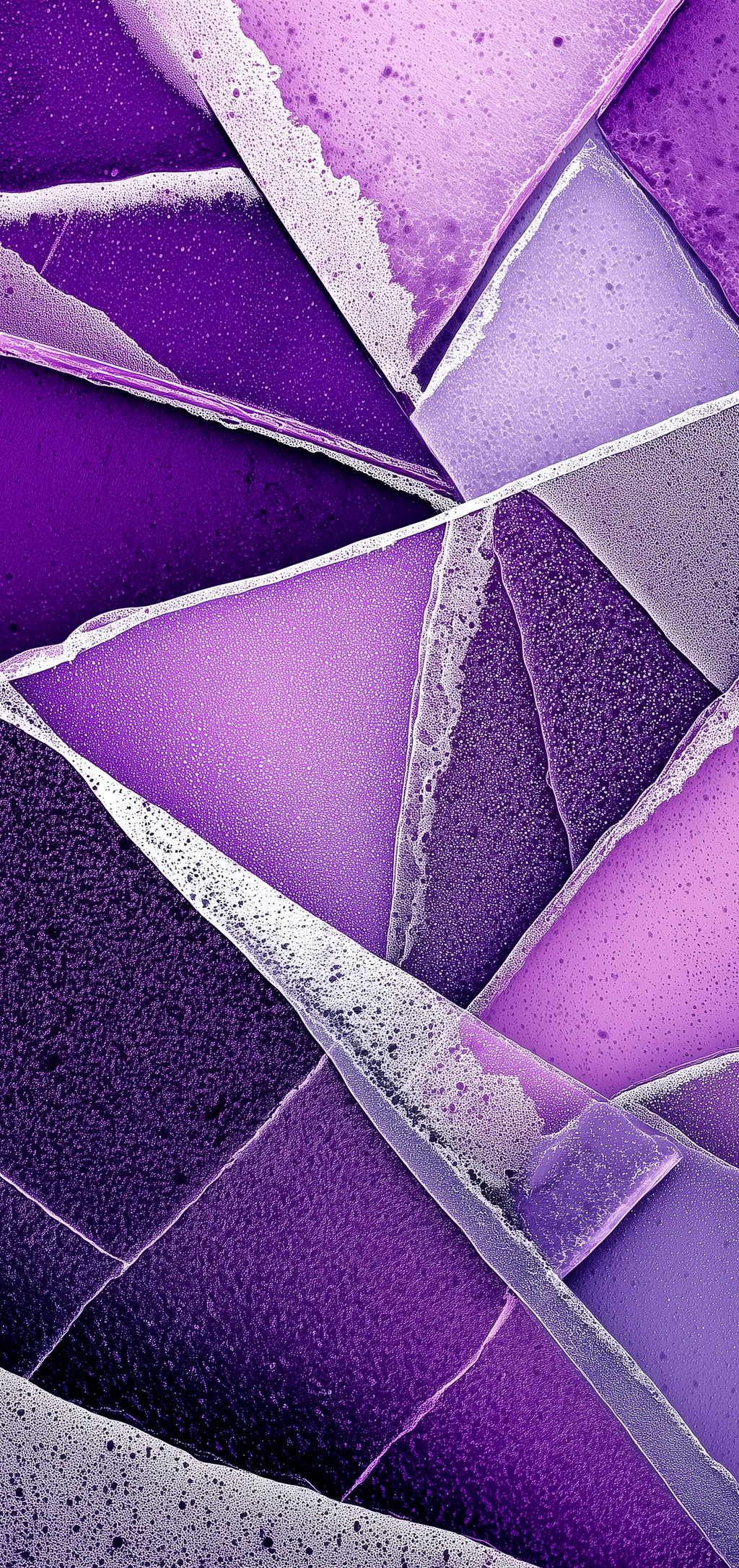 Purple Mosaic Facets Earrings