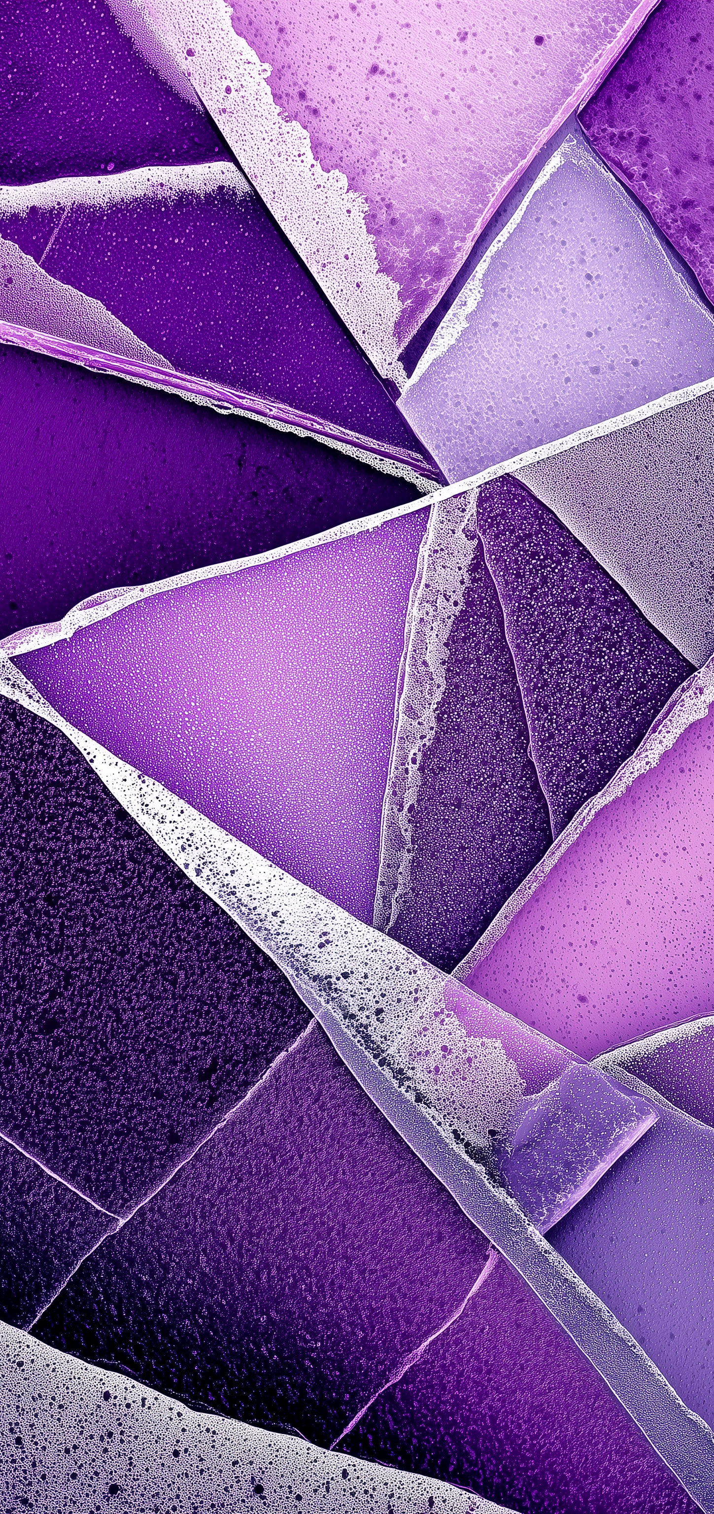 Purple Mosaic Facets Earrings
