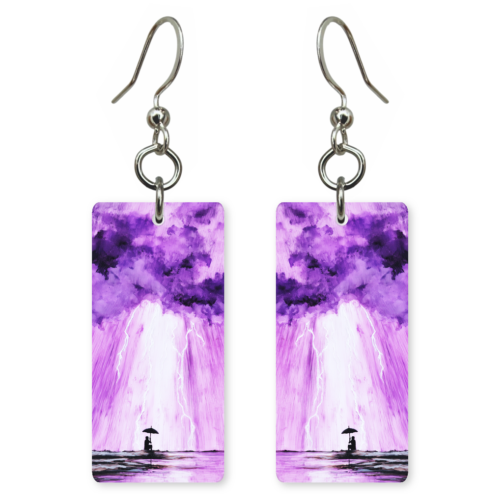 Purple Downpour Earrings