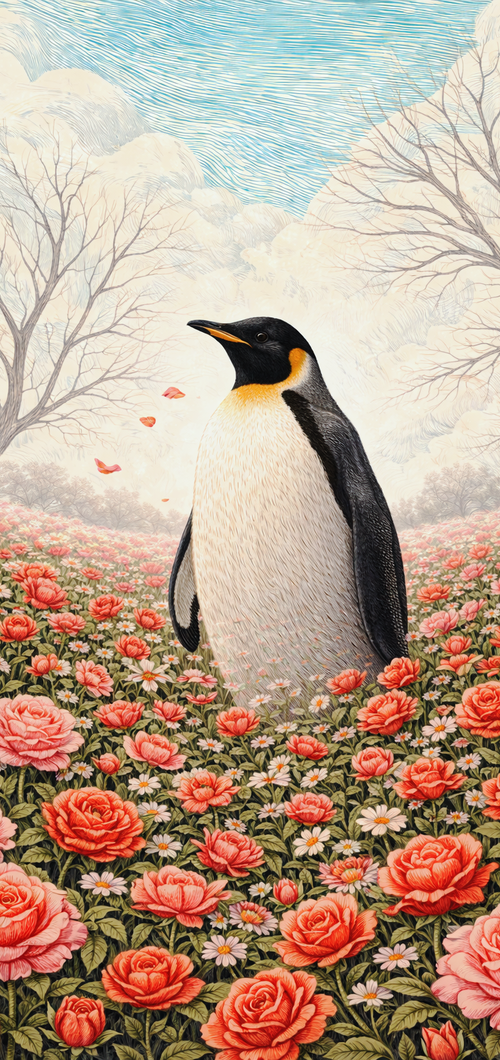 Penguin Roses Earrings