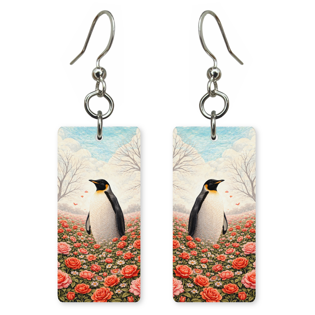 Penguin Roses Earrings