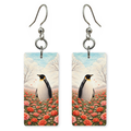 Penguin Roses Earrings