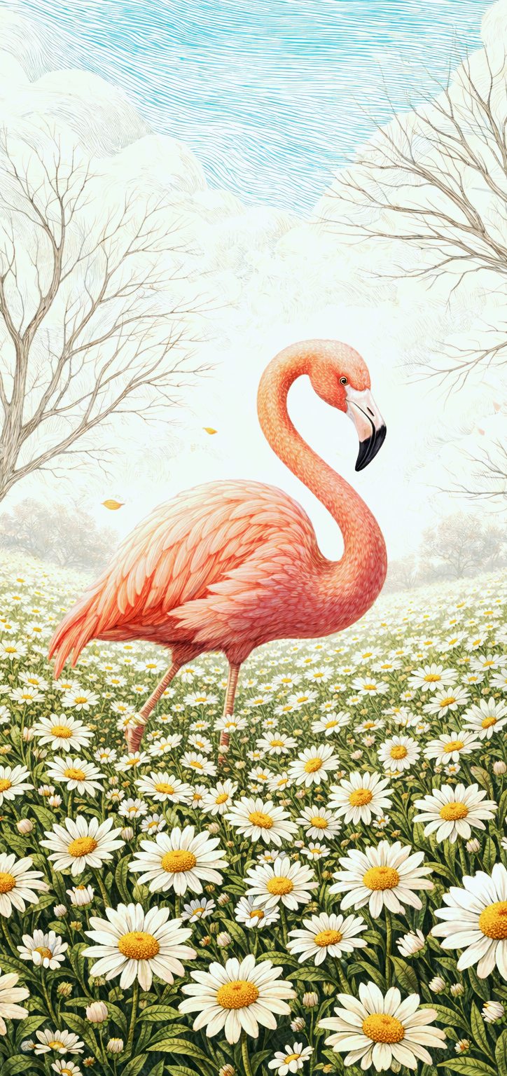 Flamingo Daisies Earrings