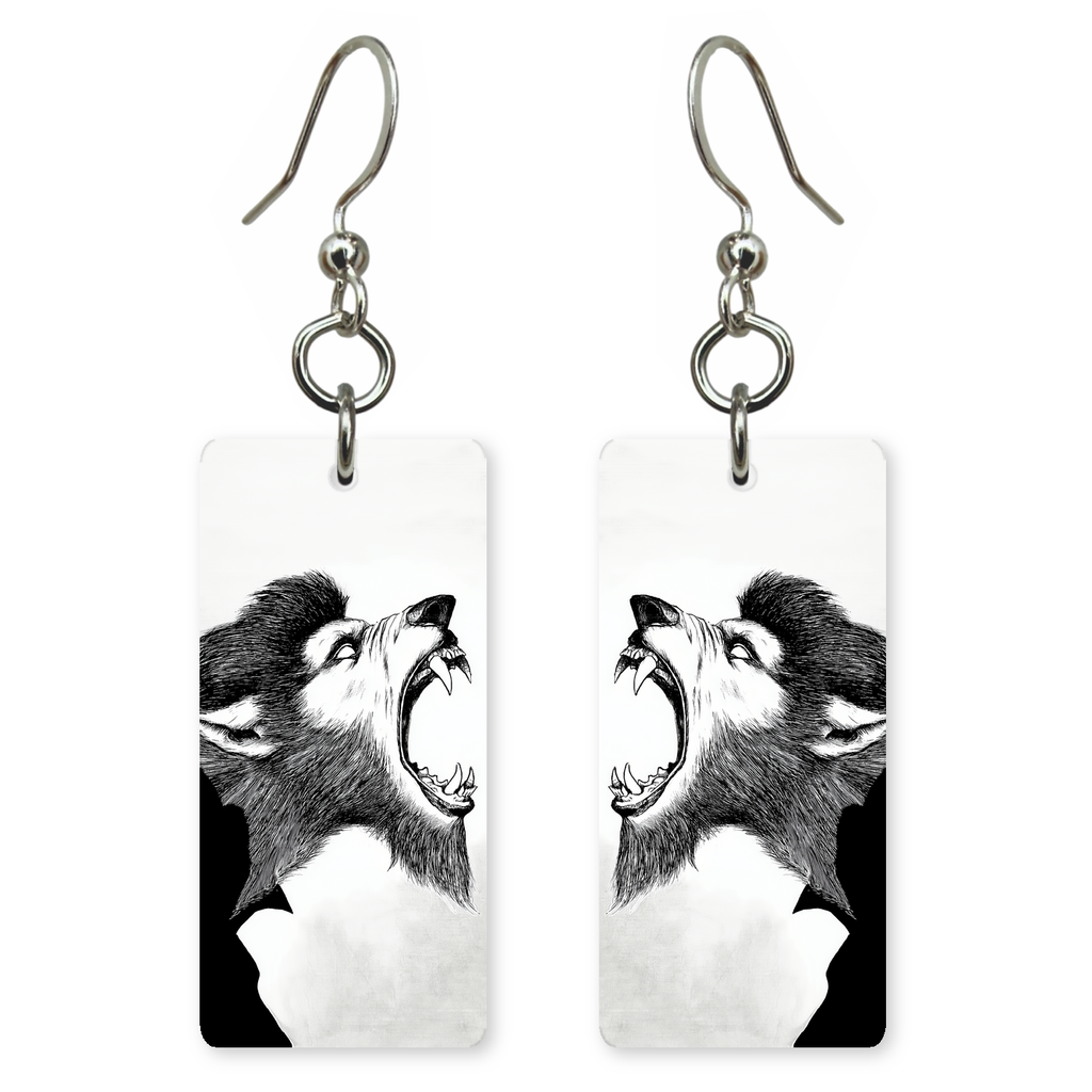 Howling Werewolf Earrings