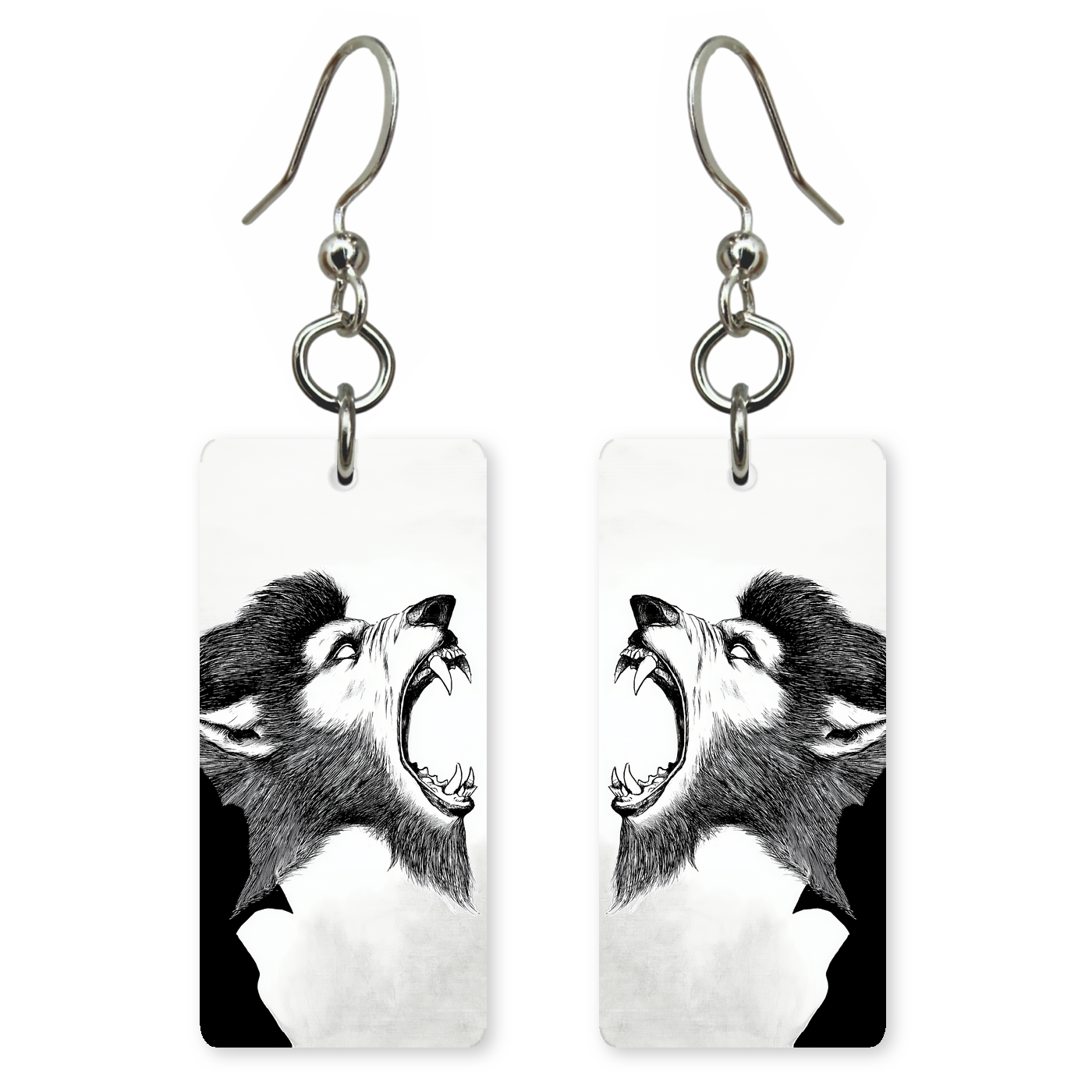 Howling Werewolf Earrings