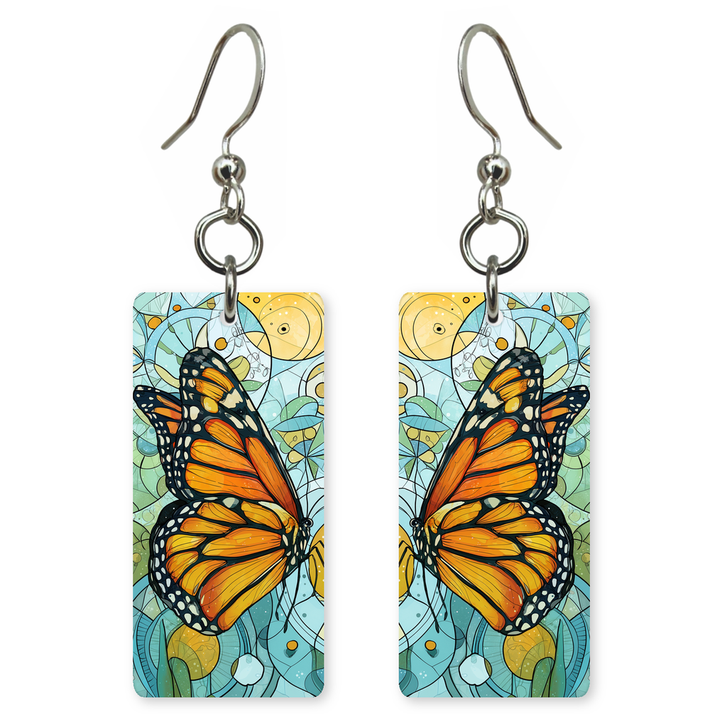 Stained Glass Swirl Earrings