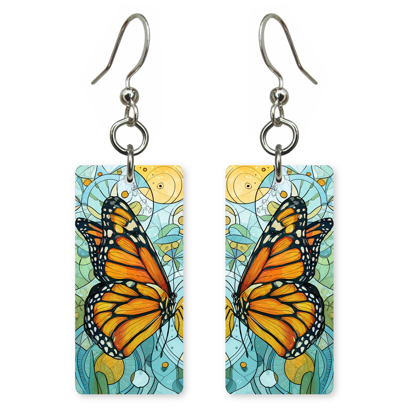 Stained Glass Swirl Earrings