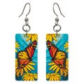 Blue Sunflower Pop Earrings
