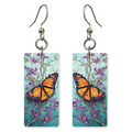 Purple Blossom Teal Earrings