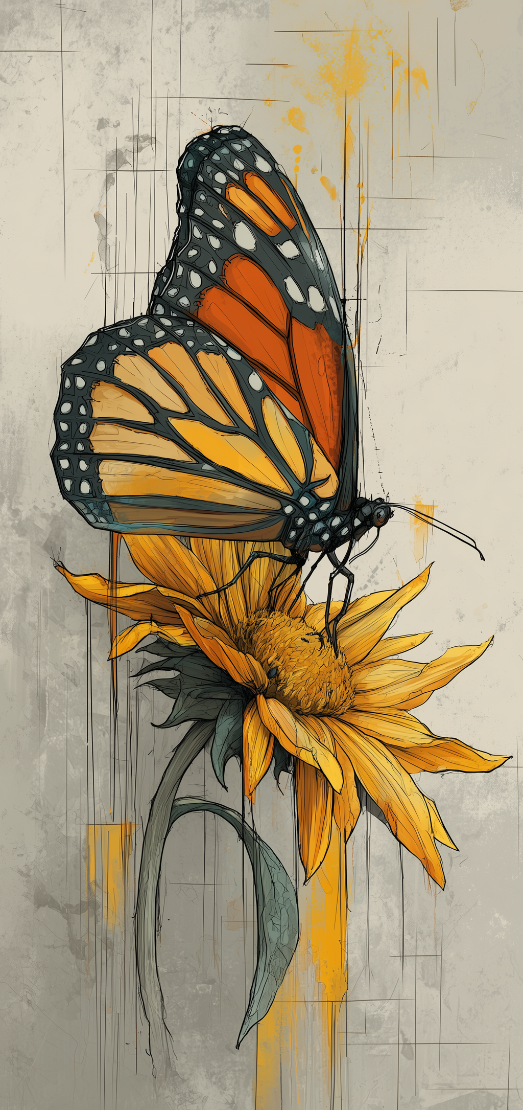 Monarch Sunflower Earrings