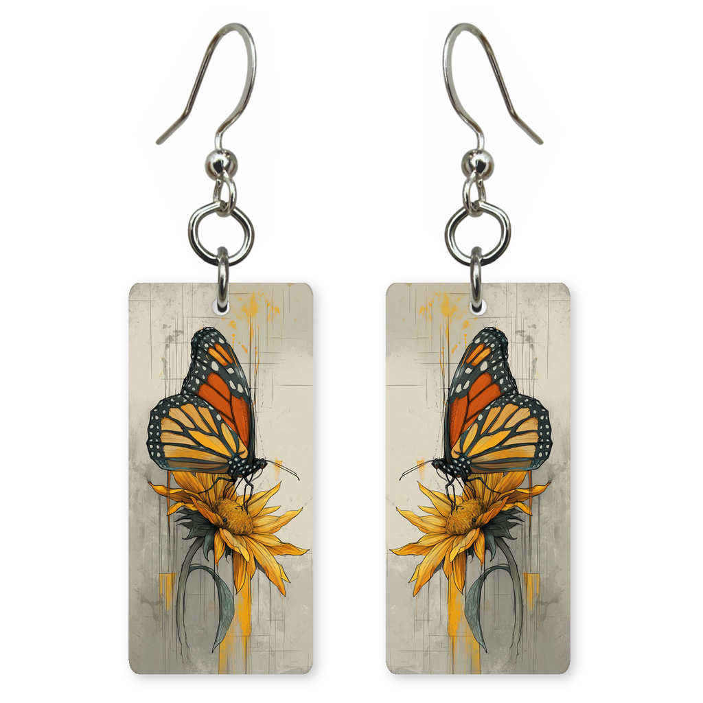 Monarch Sunflower Earrings