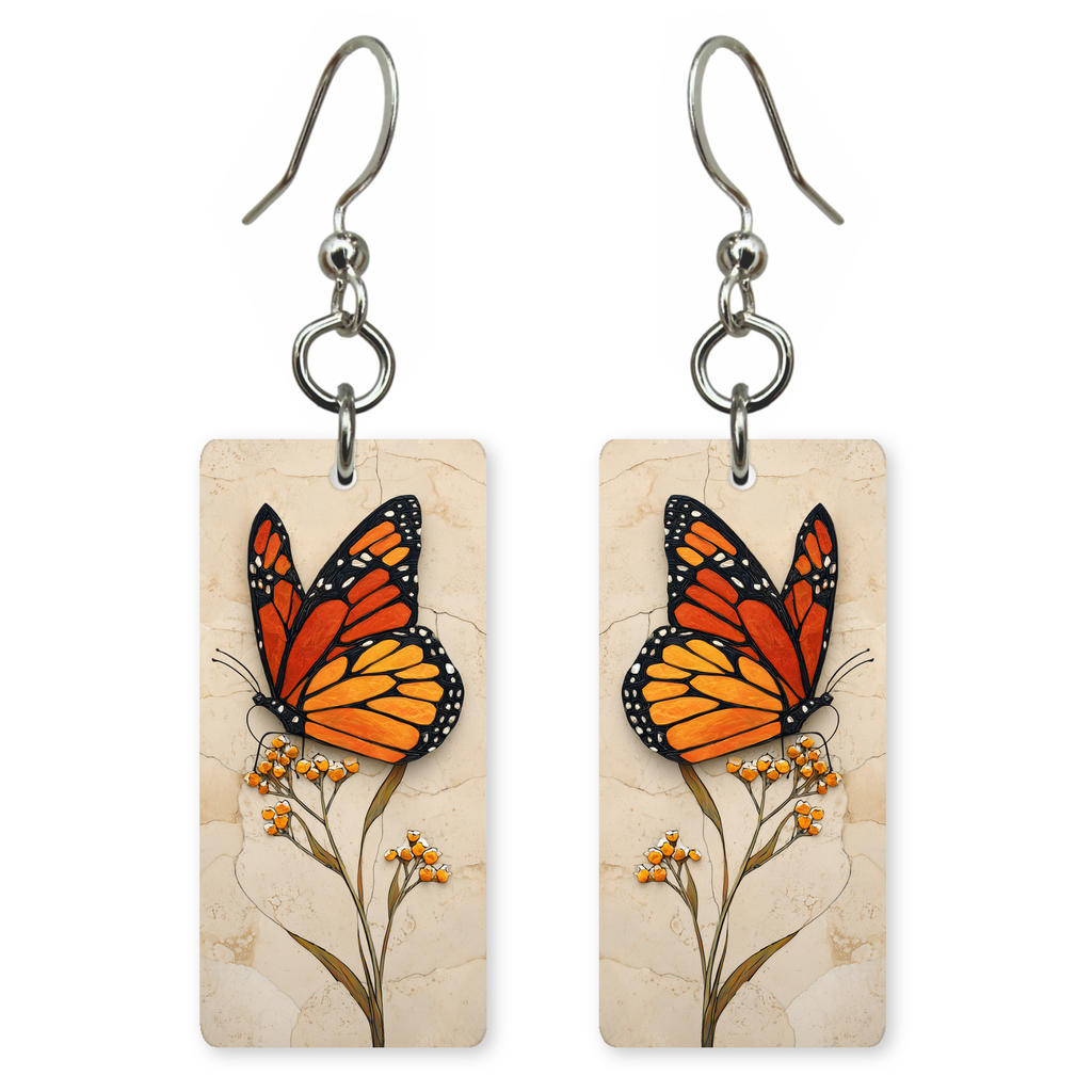 Crimson Monarch Earrings