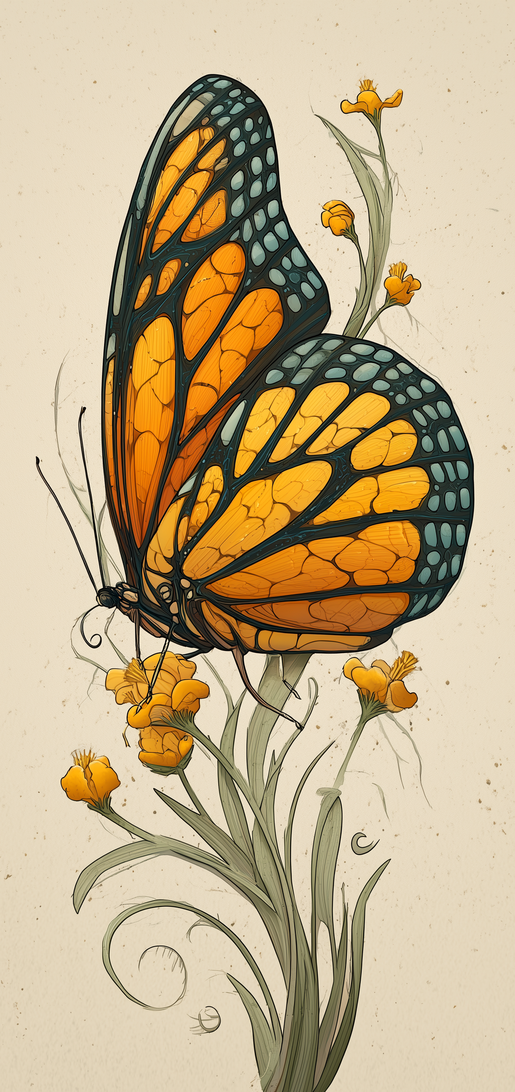 Amber Monarch Earrings
