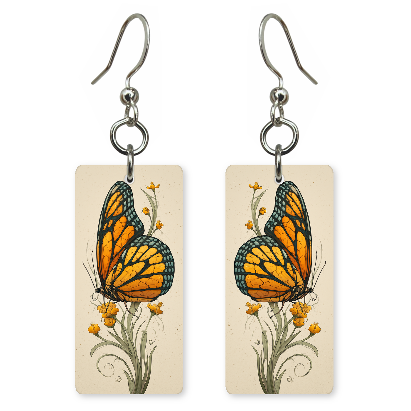 Amber Monarch Earrings