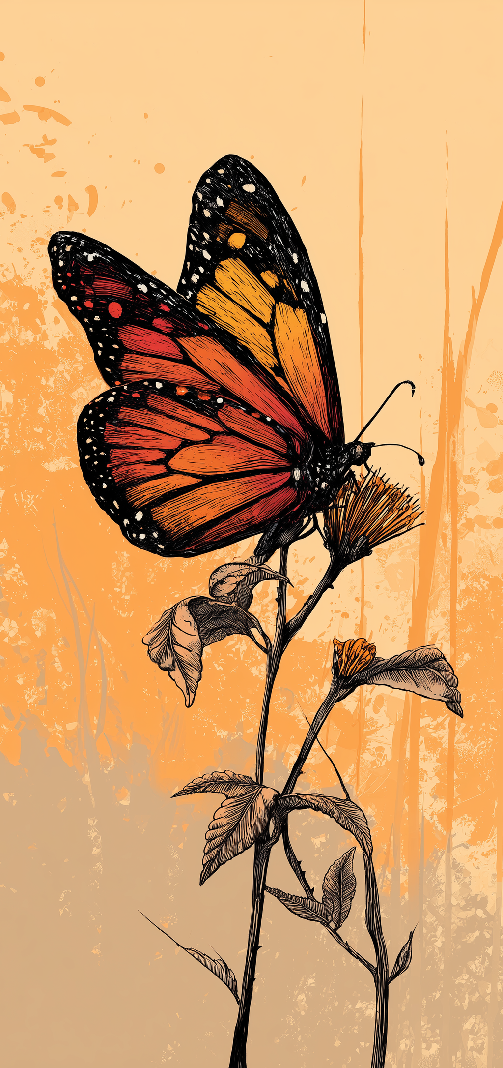 Sunset Monarch Earrings