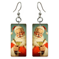 Martini Santa Earrings