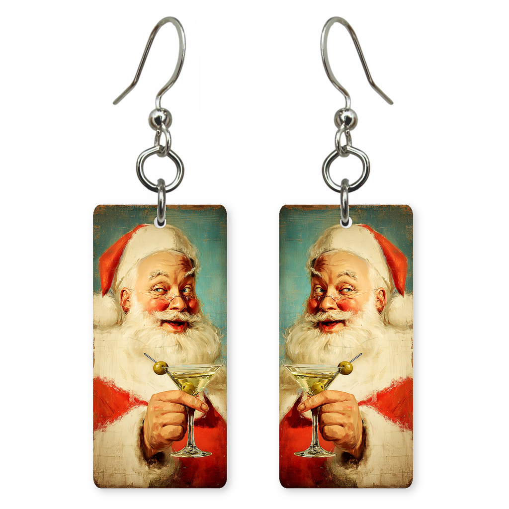 Cheers Santa Earrings