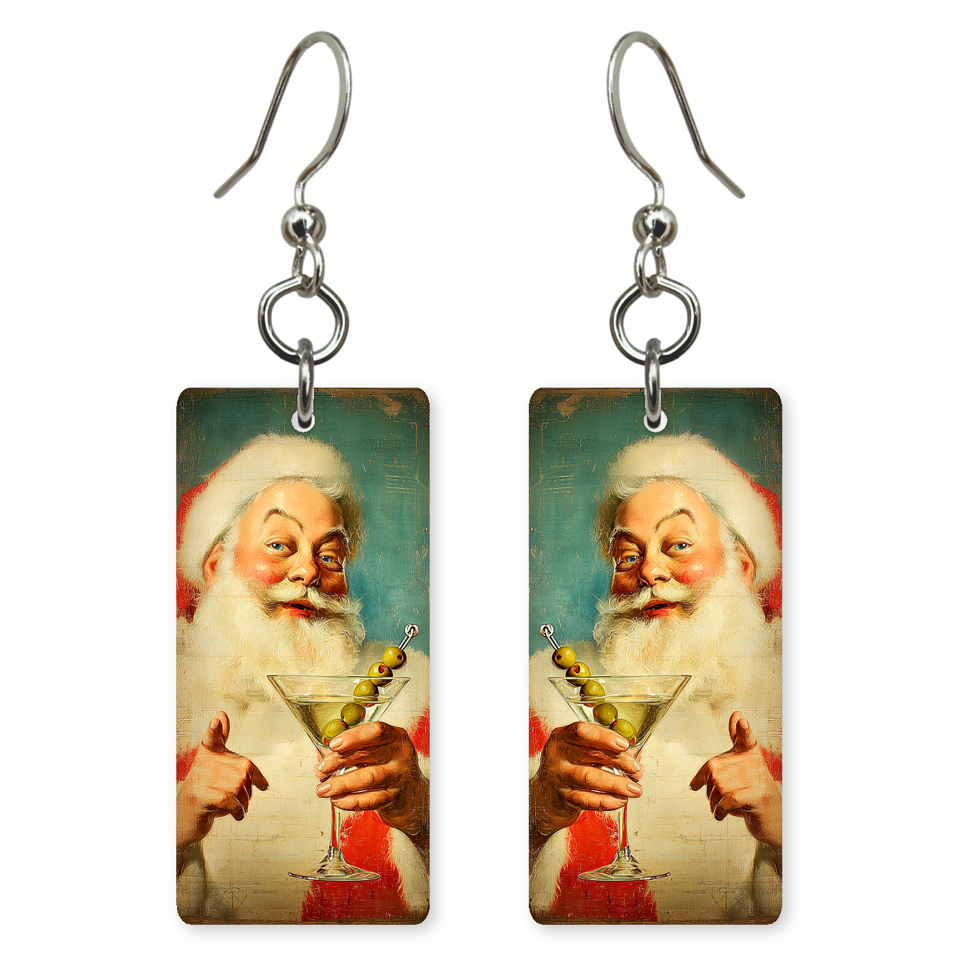 Festive Santa Earrings