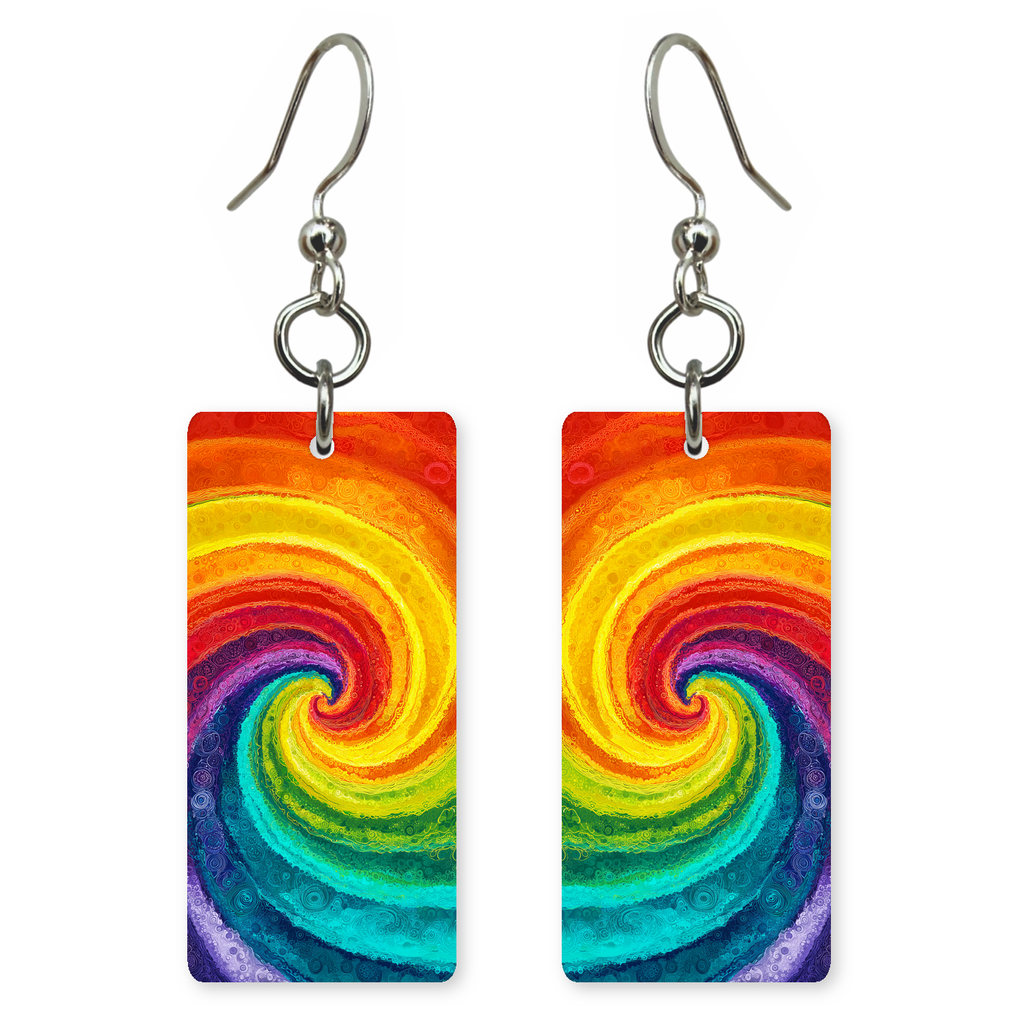 Rainbow Swirl Earrings