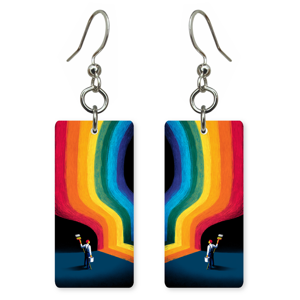 Rainbow Painter Earrings