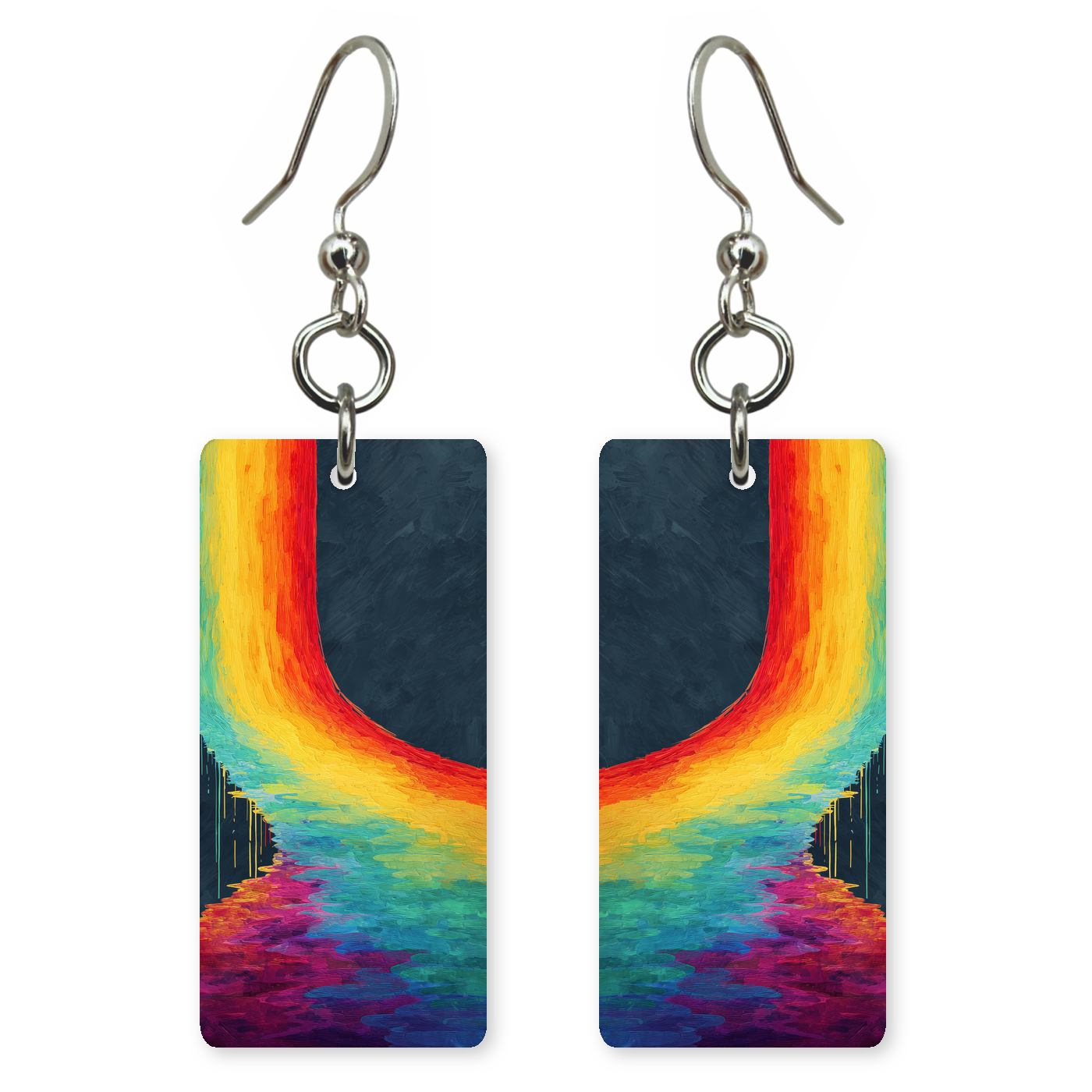 Melting Rainbow River Earrings