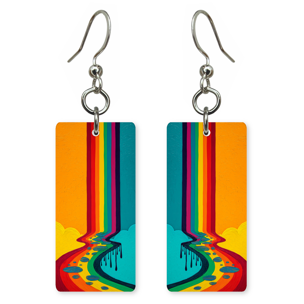 Dripping Rainbow Falls Earrings