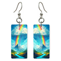 Snowy Peak Rainbow Earrings