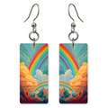 Crimson Cloud Rainbow Earrings